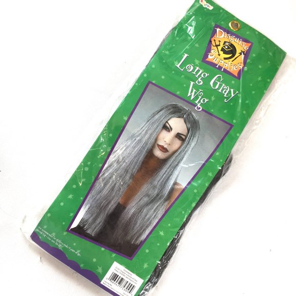 Long Grey Wig Theatrical Halloween Disguise NOS NWT - Picture 2 of 6